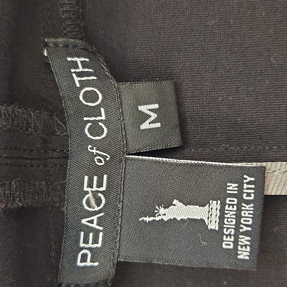 Peace Of Cloth Asymmetrical Black Open Front Cardigan Blazer - Picture 4 of 6